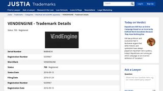 VENDENGINE Trademark of VendEngine, Inc. - Registration Number ...
