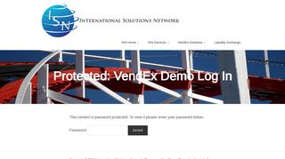 VendEx Demo Log In – International Solutions Network