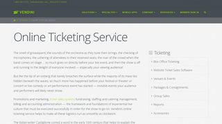 Online Ticketing Service - Vendini