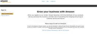 vendor central login - Amazon.com