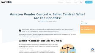 Amazon Vendor Central v. Seller Central: What Are the Benefits ...