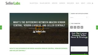 Amazon Vendor Central, Amazon Vendor Express ... - Seller Labs