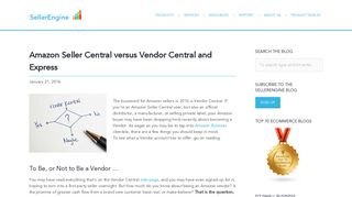 Amazon Seller Central versus Vendor Central and Express ...