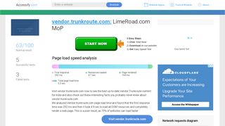 Access vendor.trunkroute.com. LimeRoad.com MoP