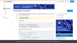Route [login] not defined - Stack Overflow