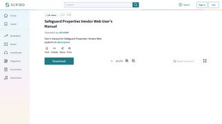Safeguard Properties Vendor Web User's Manual | Login | Internet ...