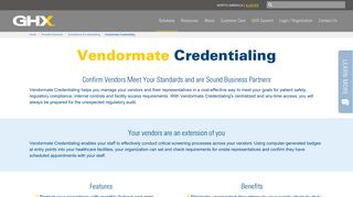 Vendormate Credentialing | GHX