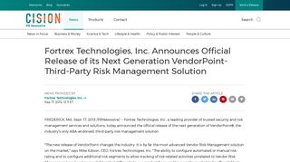 Fortrex Technologies, Inc. Announces Official Release of its Next ...