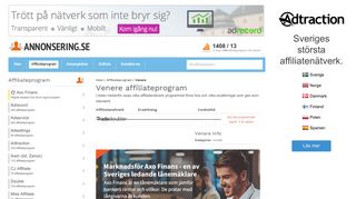 Venere affiliate program - Annonsering.se