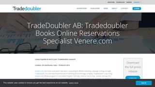 TradeDoubler AB: Tradedoubler Books Online Reservations Specialist ...