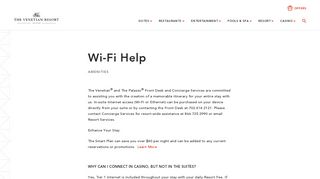 The Venetian® Las Vegas | Wi-Fi Help | Wi-Fi Frequently Asked ...