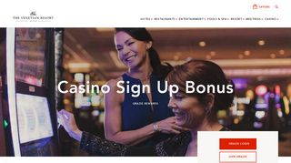 Casino Sign Up Bonus | Free Slots Bonus | Grazie ... - The Venetian