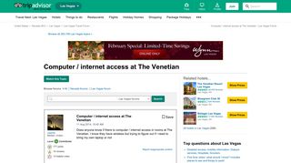 Computer / internet access at The Venetian - Las Vegas Forum ...