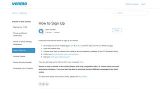 How to Sign Up – Venmo