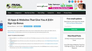 10 Apps & Websites That Give You A $10+ Sign-Up Bonus