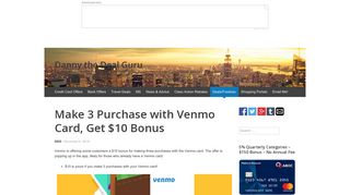 Make 3 Purchase with Venmo Card, Get $10 Bonus - Danny the Deal ...