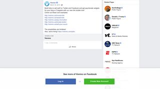 Venmo - Build links to sell stuff on Twitter and Facebook... | Facebook