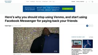 Here's why you should stop using Venmo, and start using Facebook ...