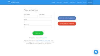 Sign Up for Free - Venngage