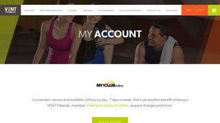 MY ACCOUNT - VENT Fitness
