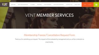 VENT Member Services - VENT Fitness