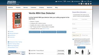 Ventis MX4 Multi-Gas Detector - Gas Monitor for Up to Four Gases