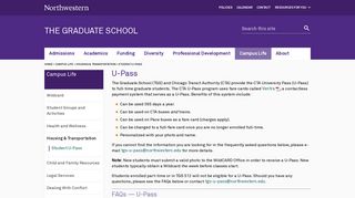 U-Pass: The Graduate School - Northwestern University