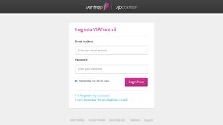 VIPControl Login - VentraIP Australia