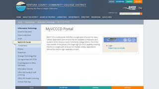 MyVCCCD Portal | Ventura County Community College District