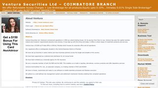 About Ventura « Ventura Securities Ltd – COIMBATORE BRANCH