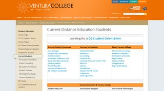 Current Distance Education Students | Ventura College