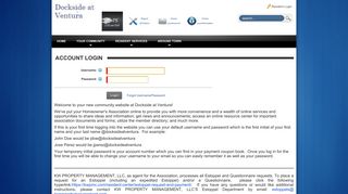 Dockside at Ventura > Login - KW Information Center Portal > Home