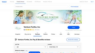 Working at Venture Forthe, Inc: Employee Reviews about Pay ... - Indeed