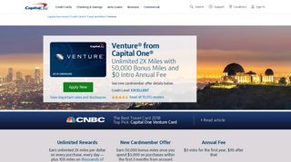 Venture Miles Rewards Credit Card | Capital One