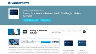 Capital One Venture Rewards Credit Card Login | Make a Payment