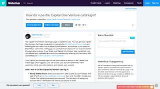 Capital One Venture Card Login Page & Login Credentials - WalletHub