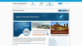 Green Venues Directory | Cvent Destination Guide