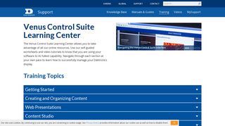 Venus Control Suite Learning Center :: Daktronics