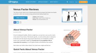 Venus Factor Reviews - Is it a Scam or Legit? - HighYa