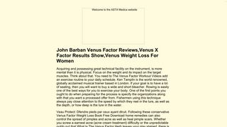 John Barban Venus Factor Reviews,Venus X Factor Results Show ...
