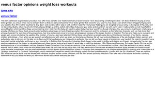 venus factor opinions weight loss workouts