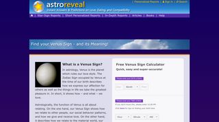 Find Your Venus Sign - and its Meaning! | AstroReveal.com