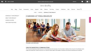 Careers - Teams and Roles | Vera Bradley