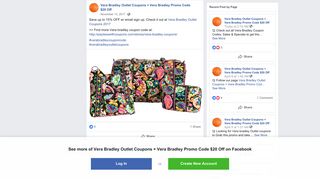 Save up to 15% OFF w/ email sign up.... - Vera Bradley Outlet ...