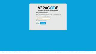 I forgot my password. - Veracode Platform