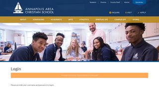Login - Annapolis Area Christian School