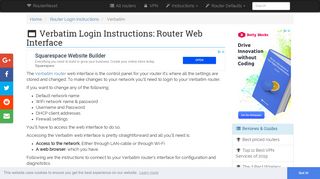 Verbatim Login: How to Access the Router Settings | RouterReset