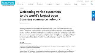 Welcoming Verian customers to the world's largest open business ...