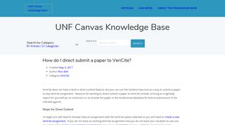 How do I direct submit a paper to VeriCite? – UNF Canvas Knowledge ...