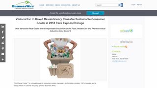 Vericool Inc to Unveil Revolutionary Reusable Sustainable Consumer ...
